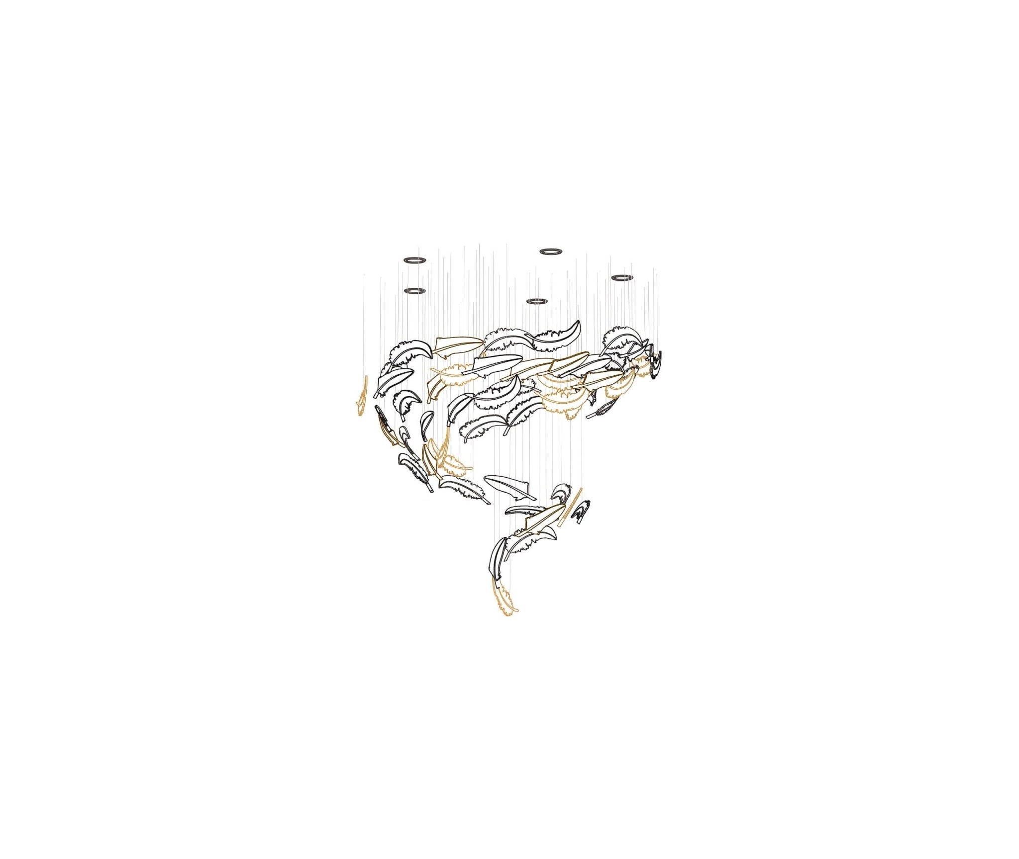 Aetherial Glass Leaf Chandelier - Letslighting