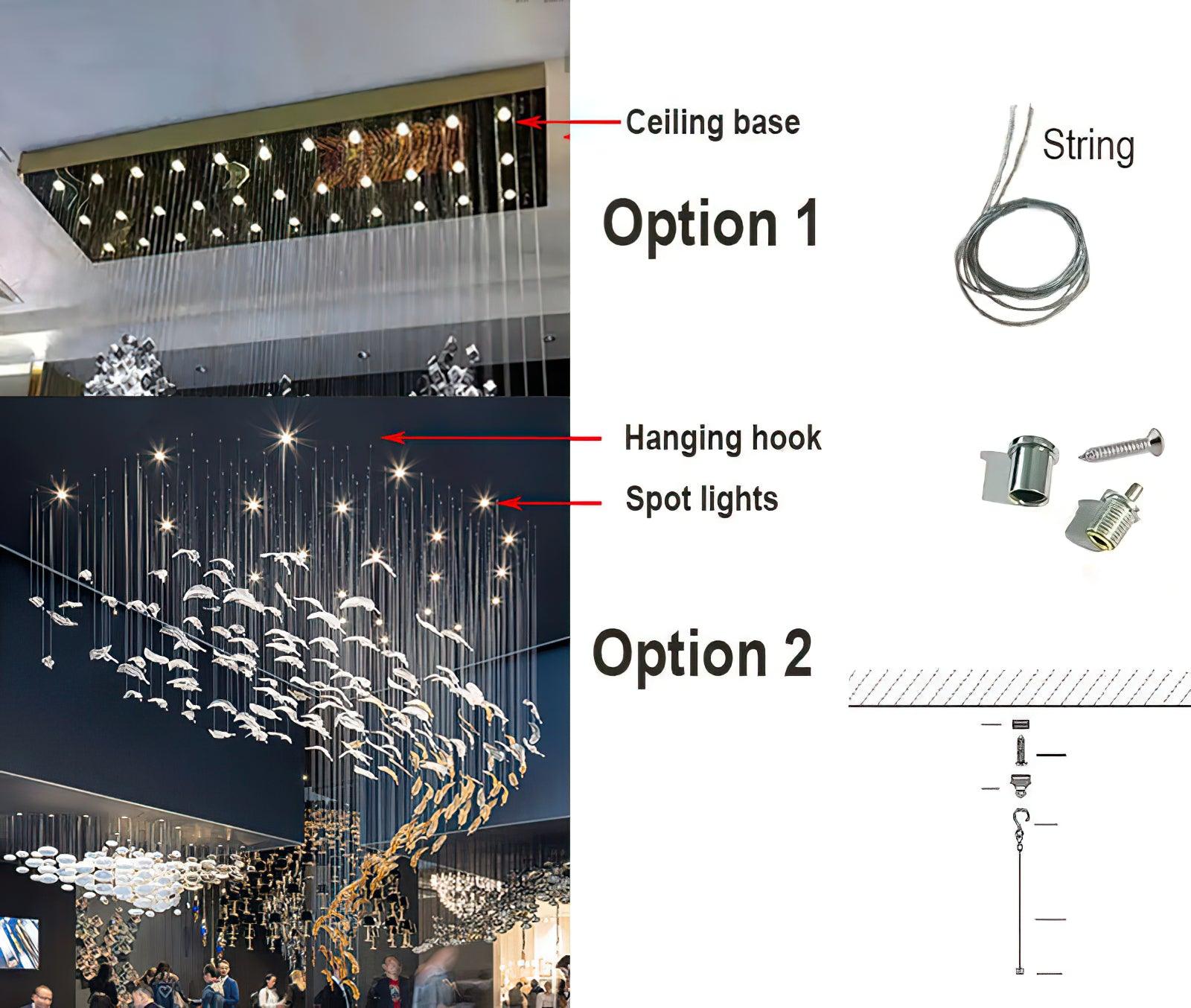 Aetherial Glass Leaf Chandelier - Letslighting