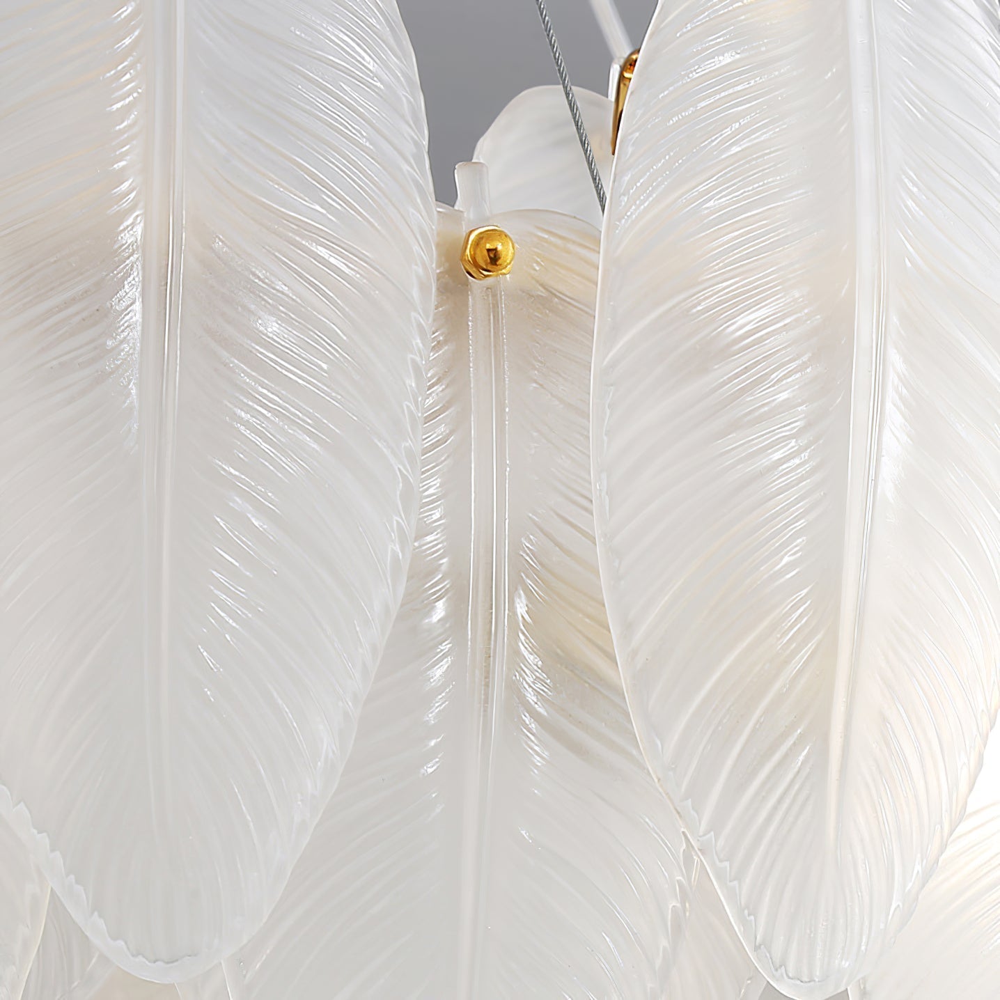 Glass Feather Chandelier - Letslighting