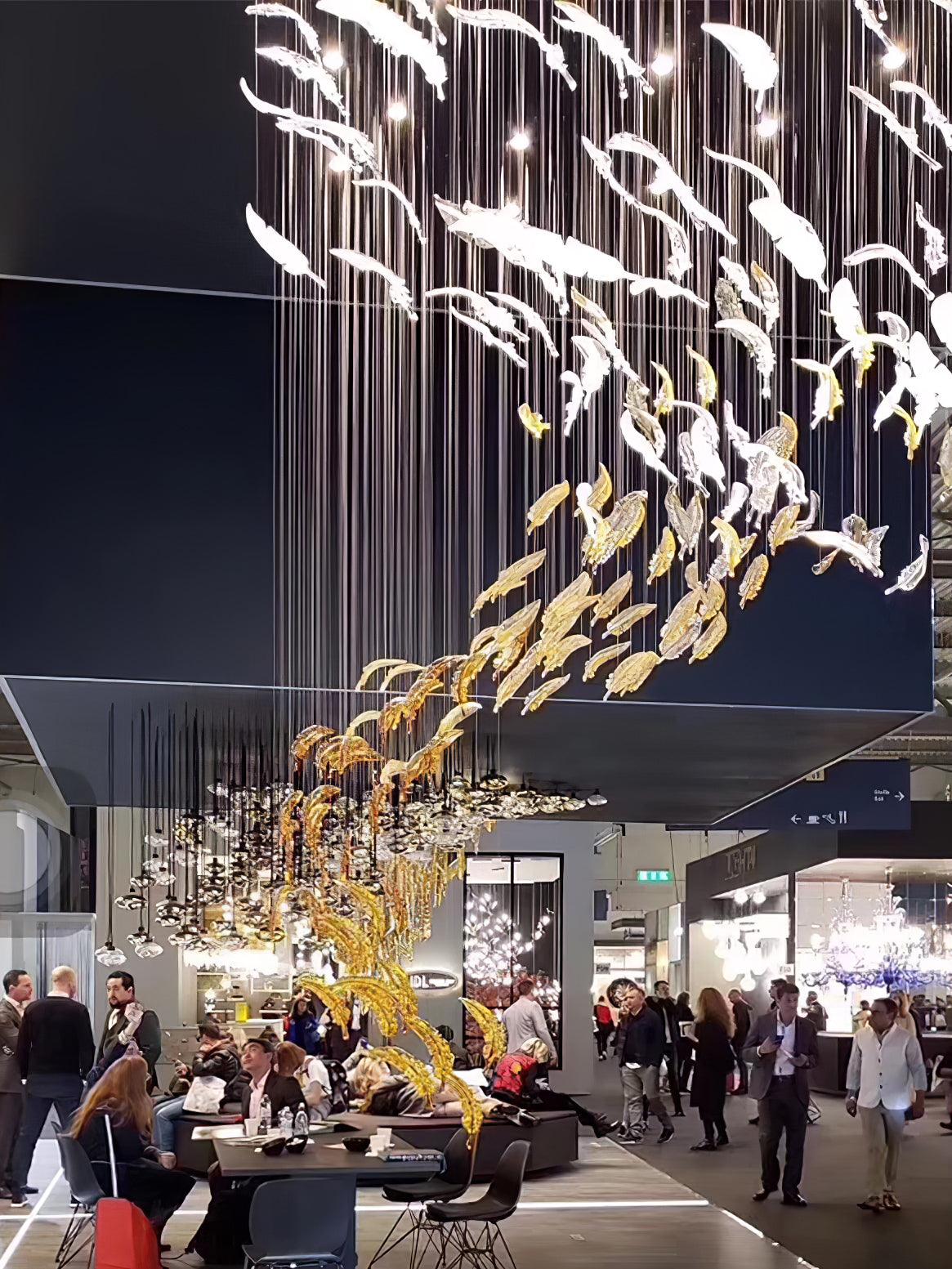 Aetherial Glass Leaf Chandelier - Letslighting