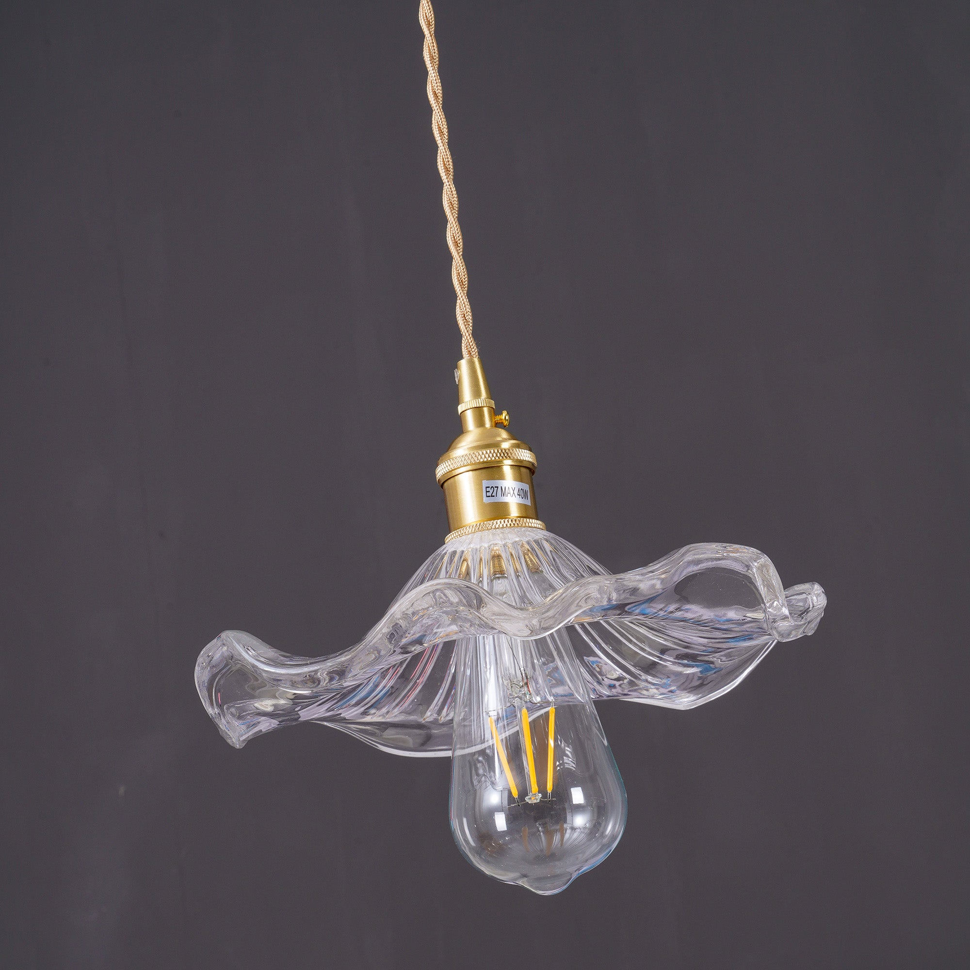 Glass Hibiscus Flower Pendant Light - Letslighting