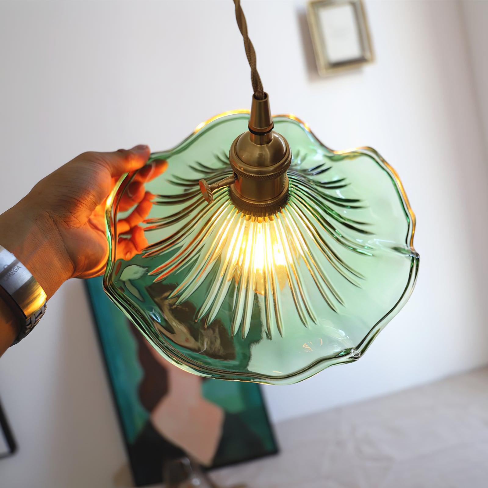Glass Hibiscus Flower Pendant Light - Letslighting