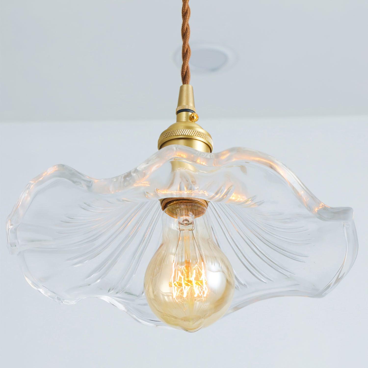 Glass Hibiscus Flower Pendant Light - Letslighting