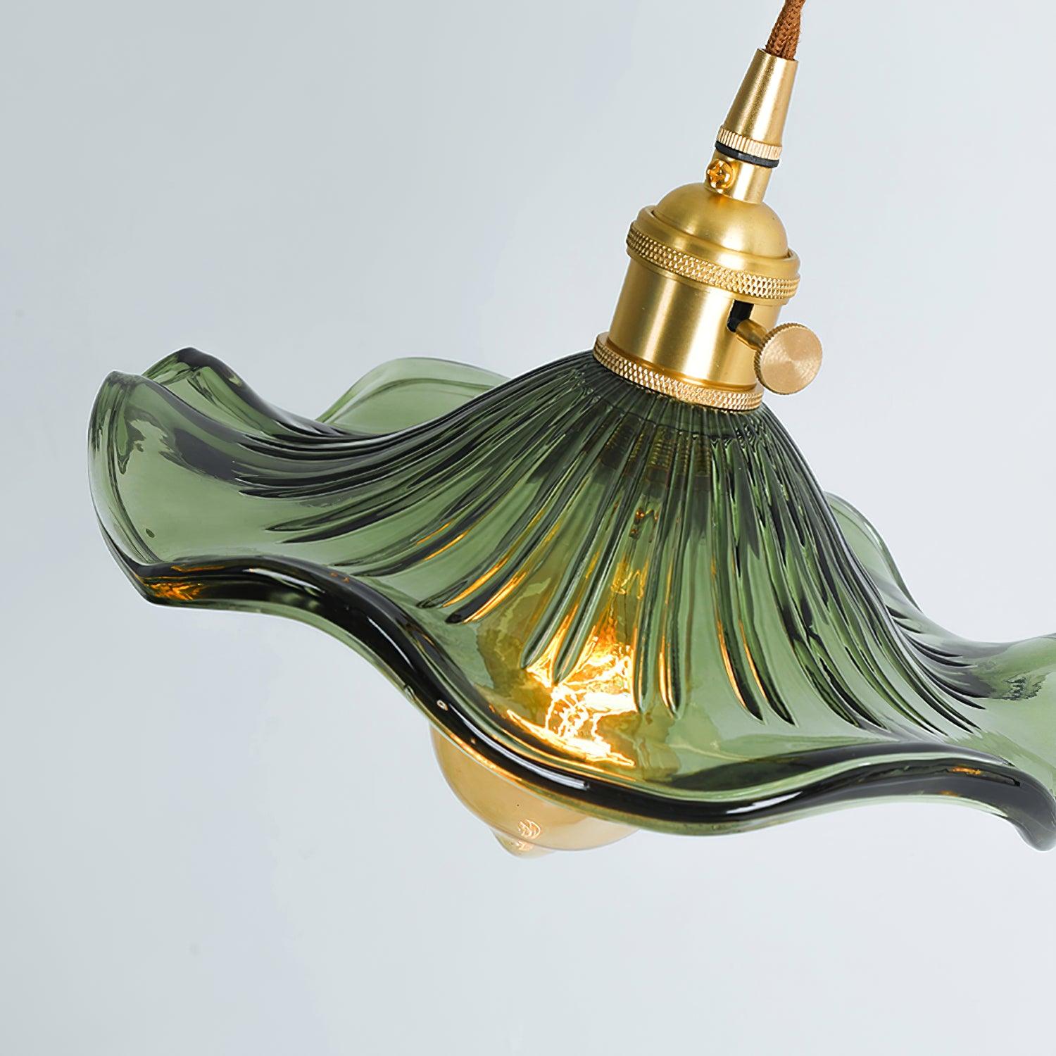 Glass Hibiscus Flower Pendant Light - Letslighting