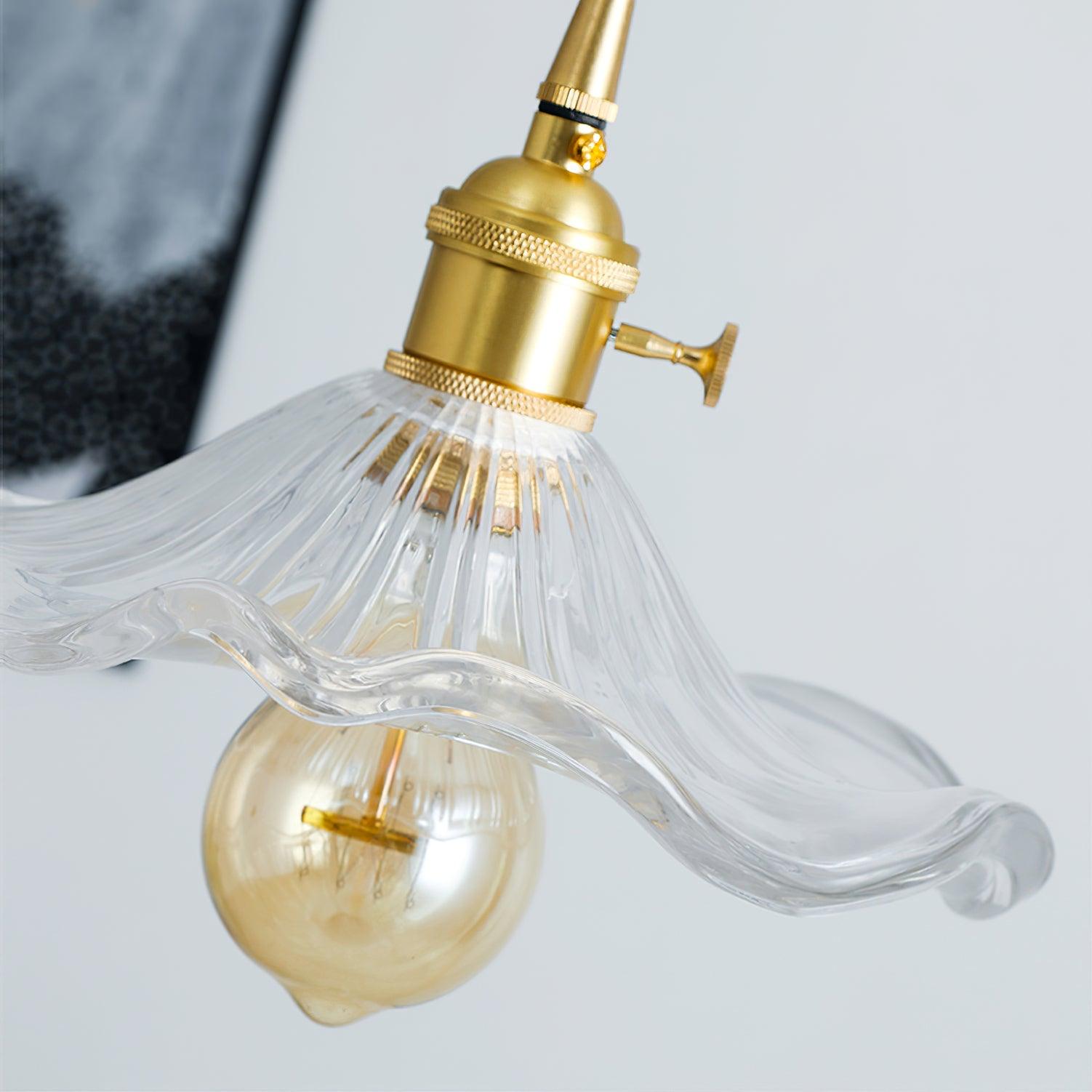 Glass Hibiscus Flower Pendant Light - Letslighting