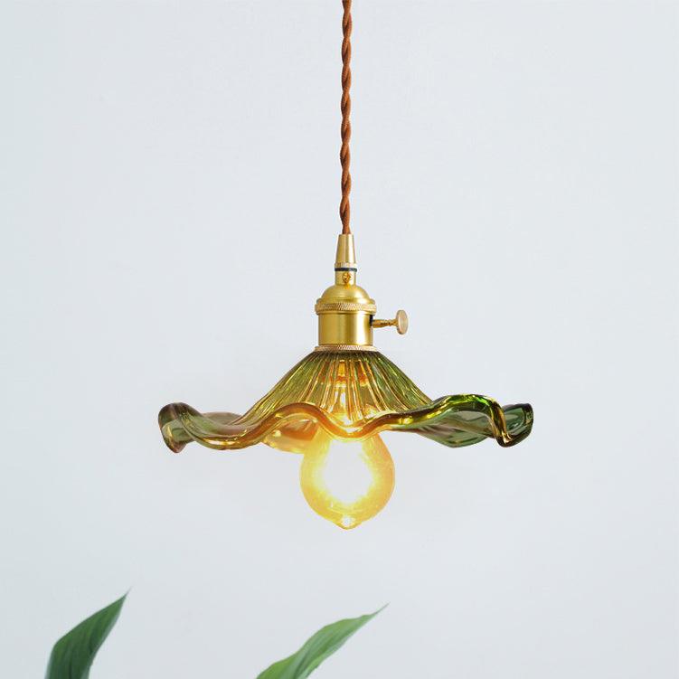 Glass Hibiscus Flower Pendant Light - Letslighting