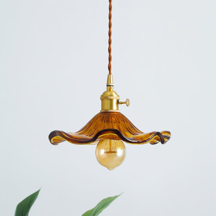 Glass Hibiscus Flower Pendant Light - Letslighting