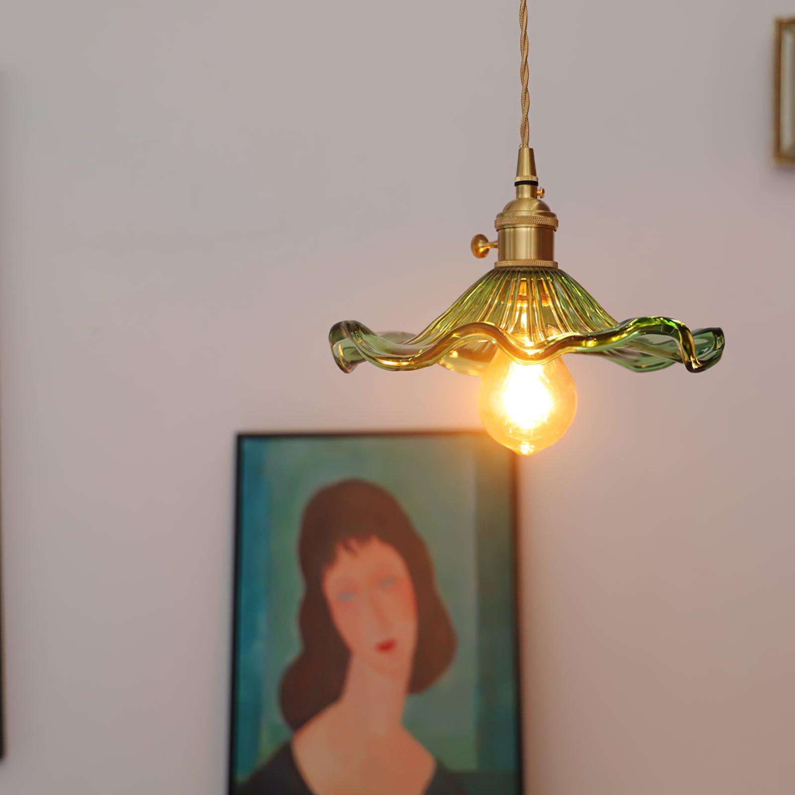 Glass Hibiscus Flower Pendant Light - Letslighting