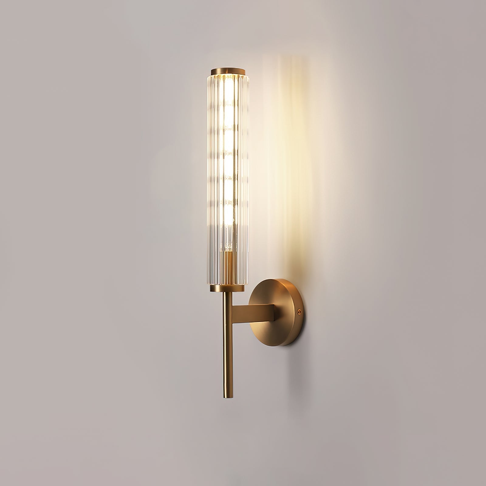 Glass Linear Brass Wall Light - Letslighting