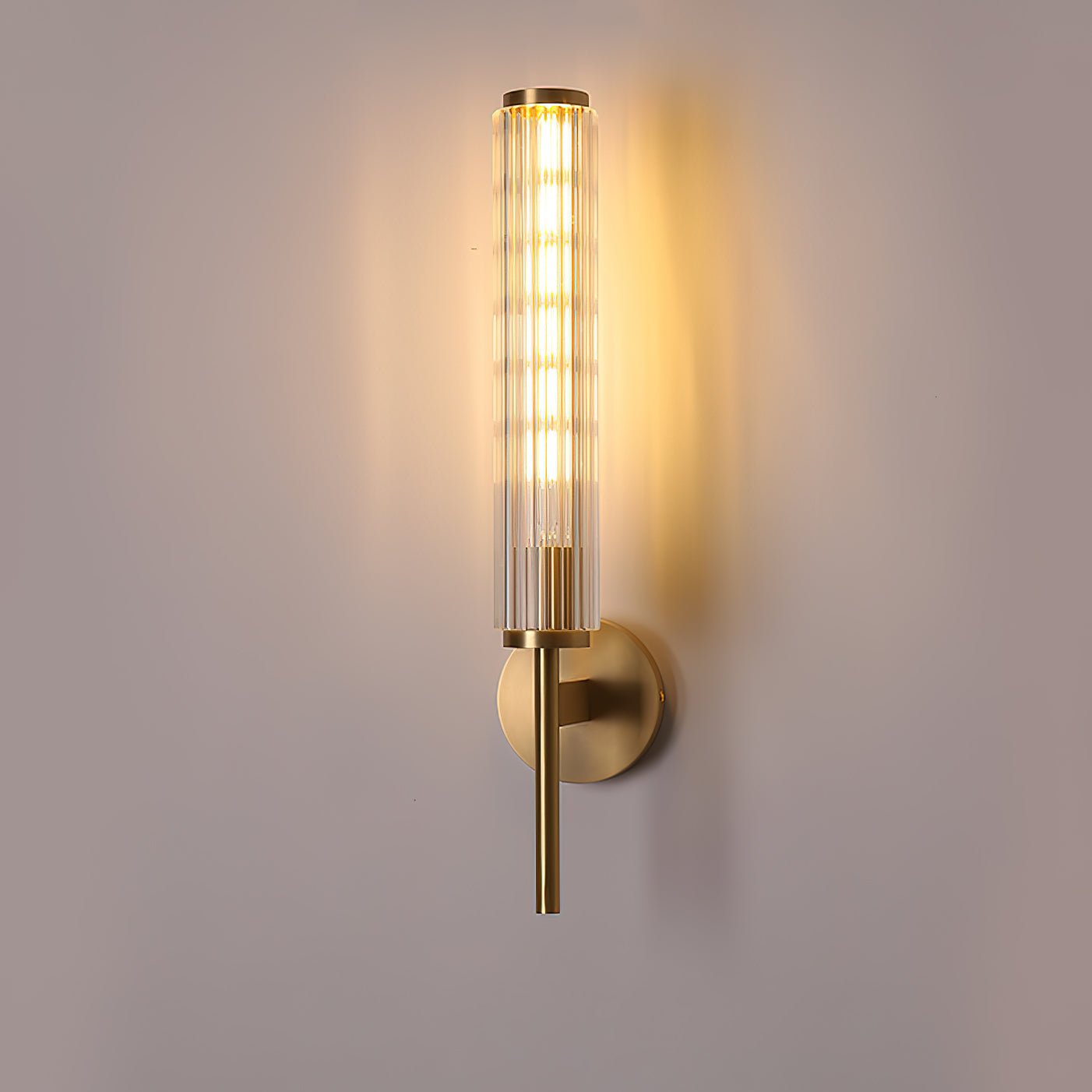Glass Linear Brass Wall Light - Letslighting