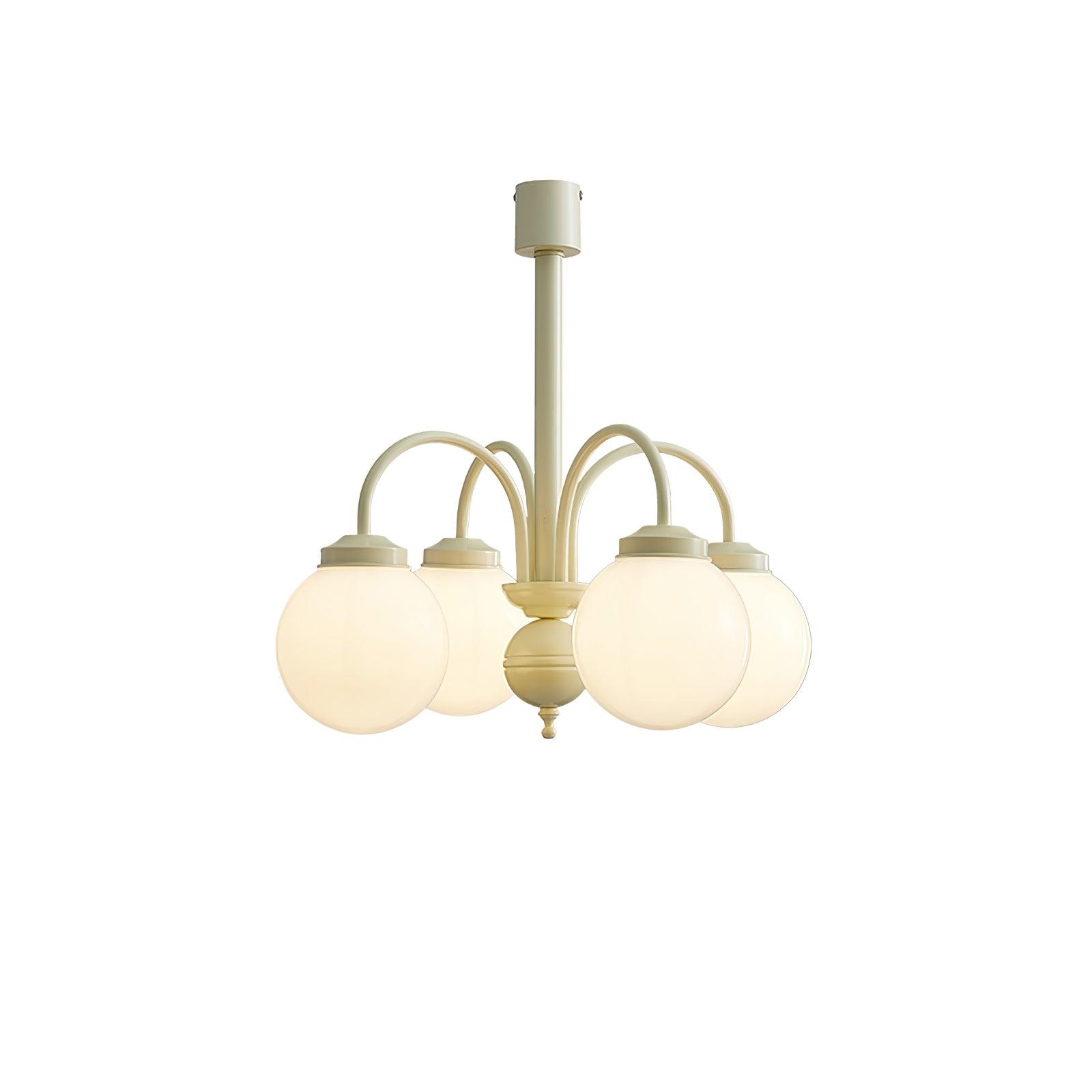 Cream Glass Sphere Chandelier - Letslighting