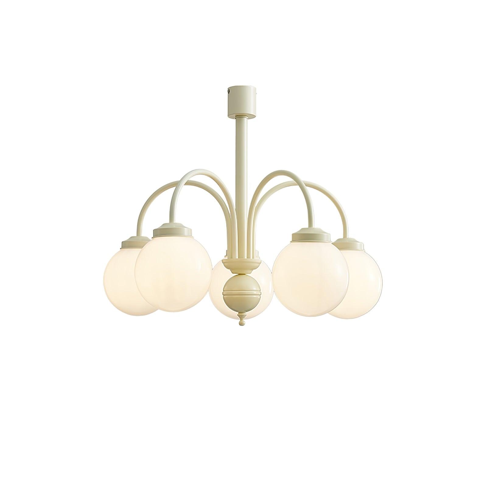 Cream Glass Sphere Chandelier - Letslighting