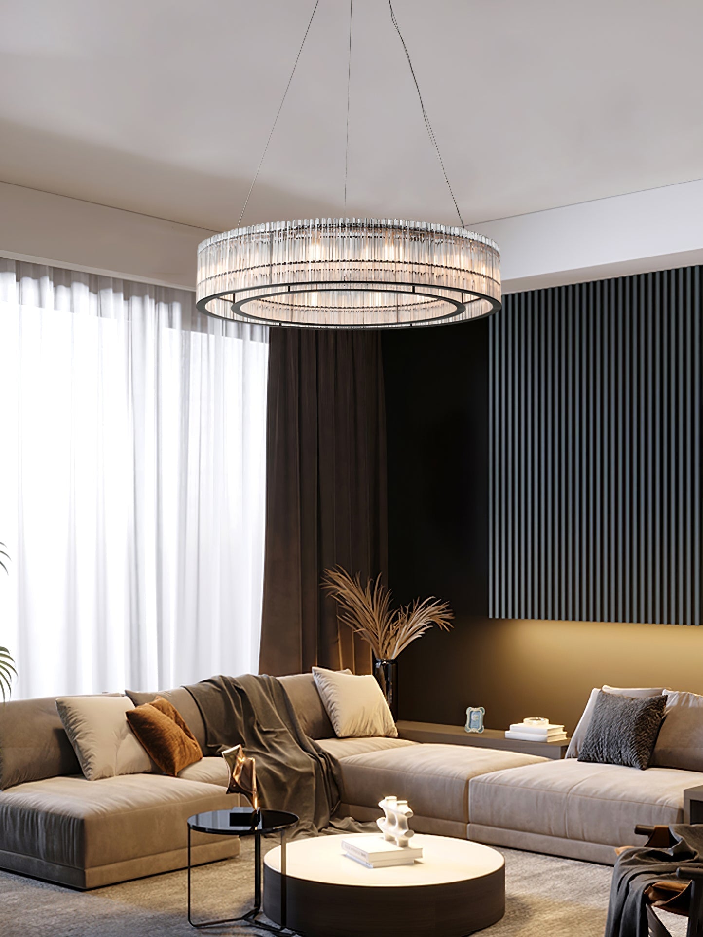 Glass Tube Ring Chandelier - Letslighting