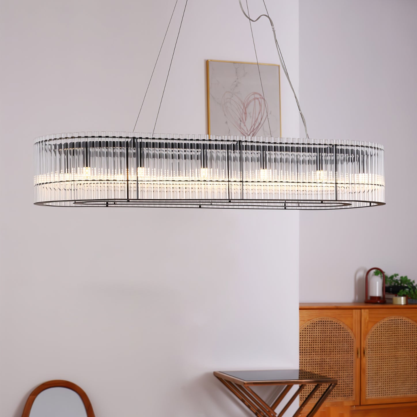 Glass Tube Ring Chandelier - Letslighting