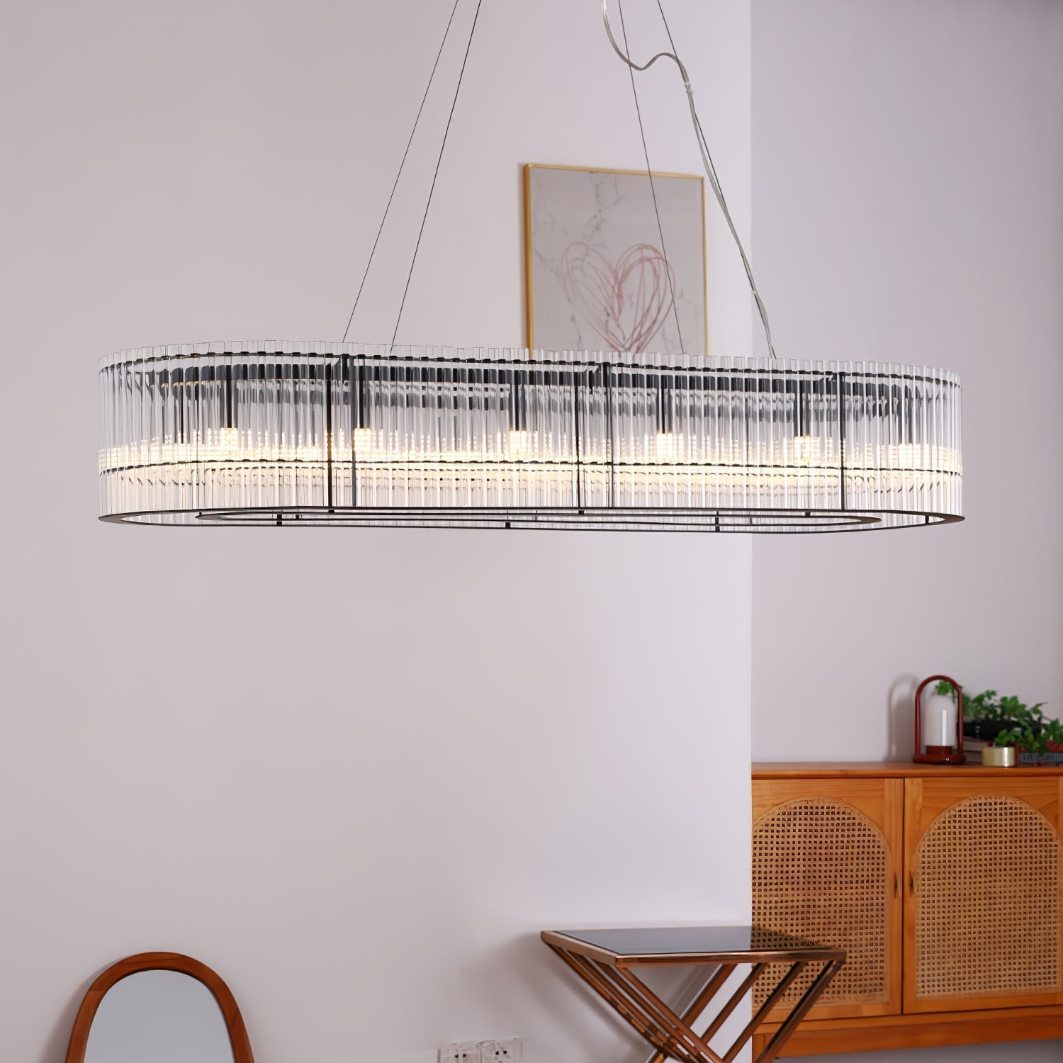Glass Tube Ring Chandelier - Letslighting