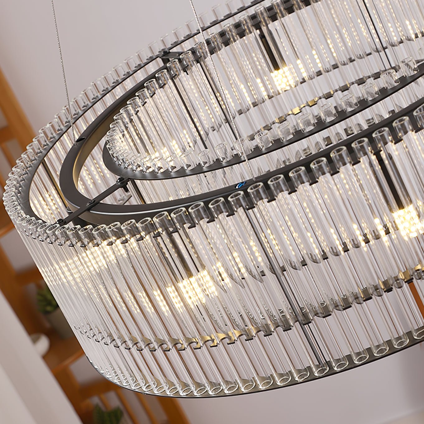 Glass Tube Ring Chandelier - Letslighting