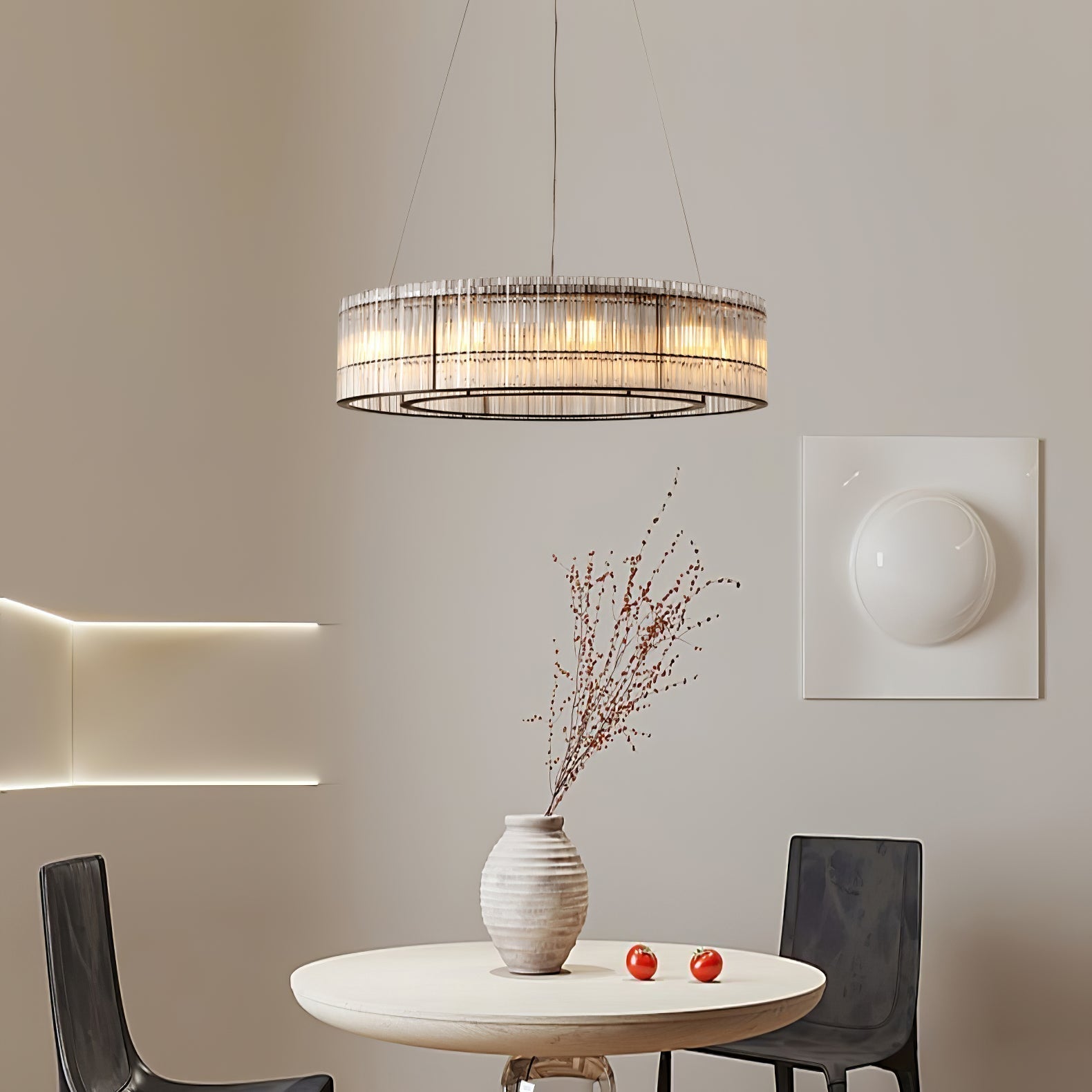 Glass Tube Ring Chandelier - Letslighting