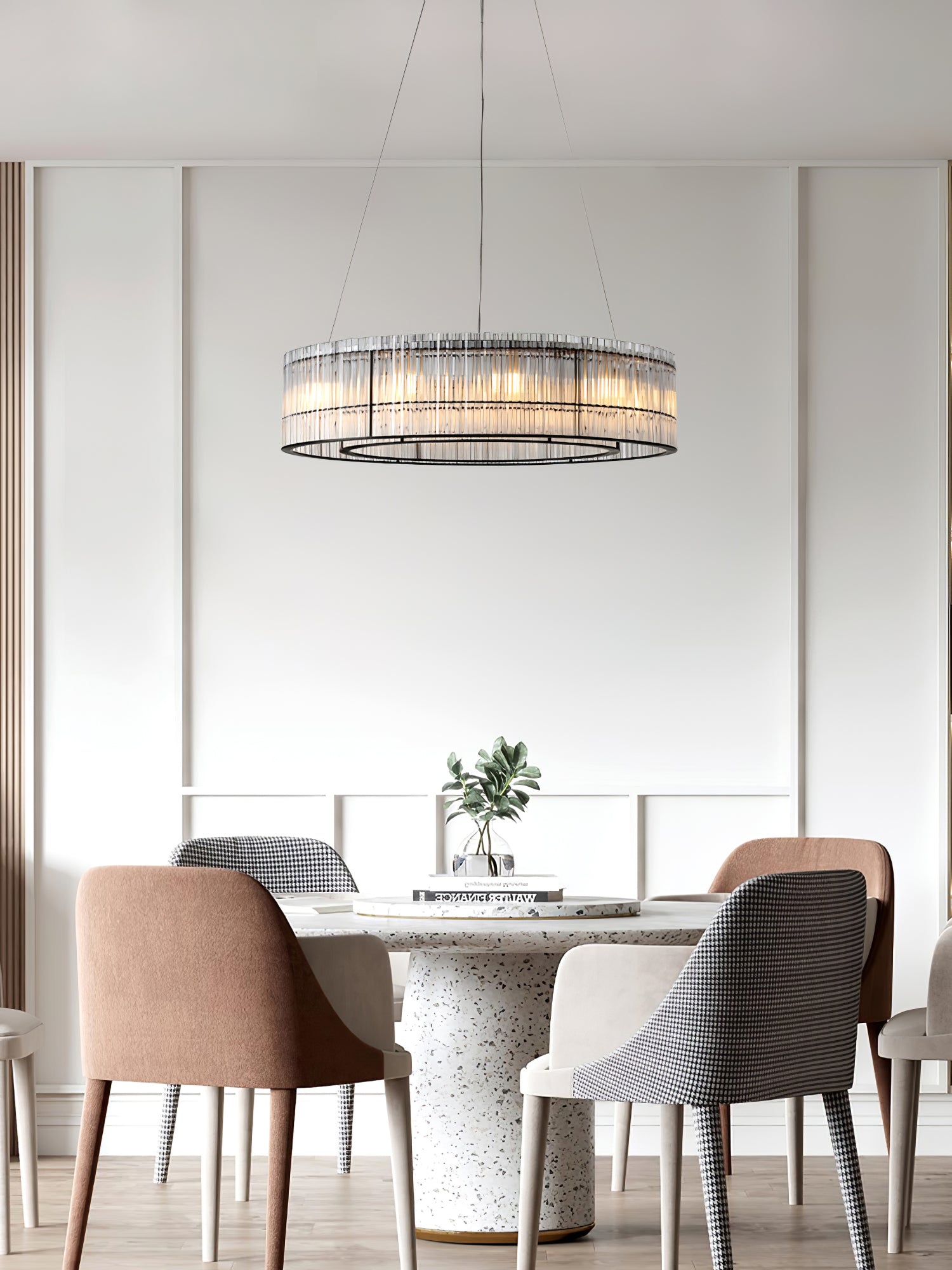 Glass Tube Ring Chandelier - Letslighting