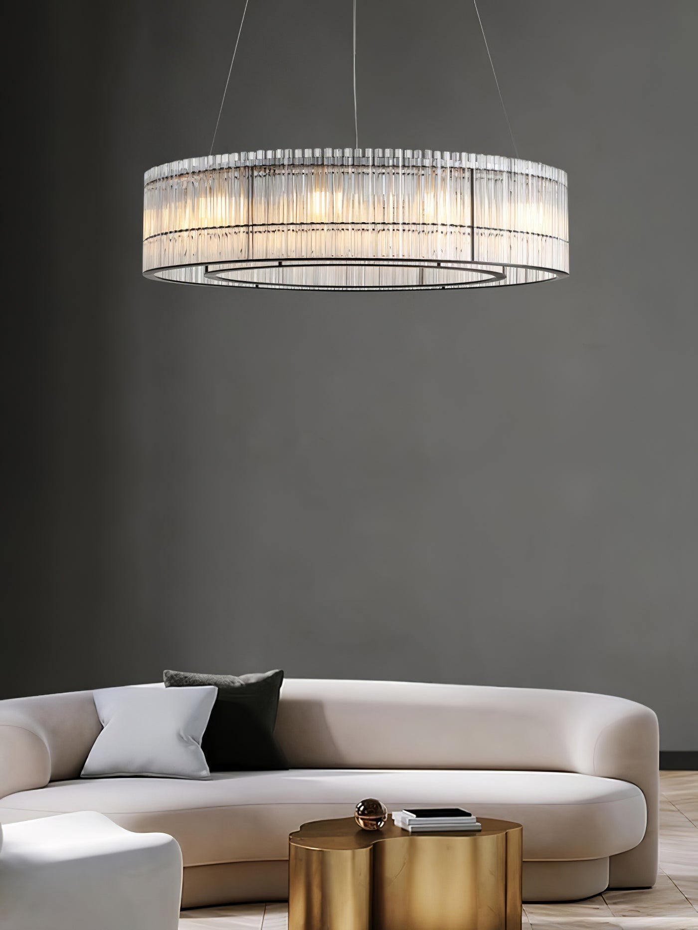 Glass Tube Ring Chandelier - Letslighting