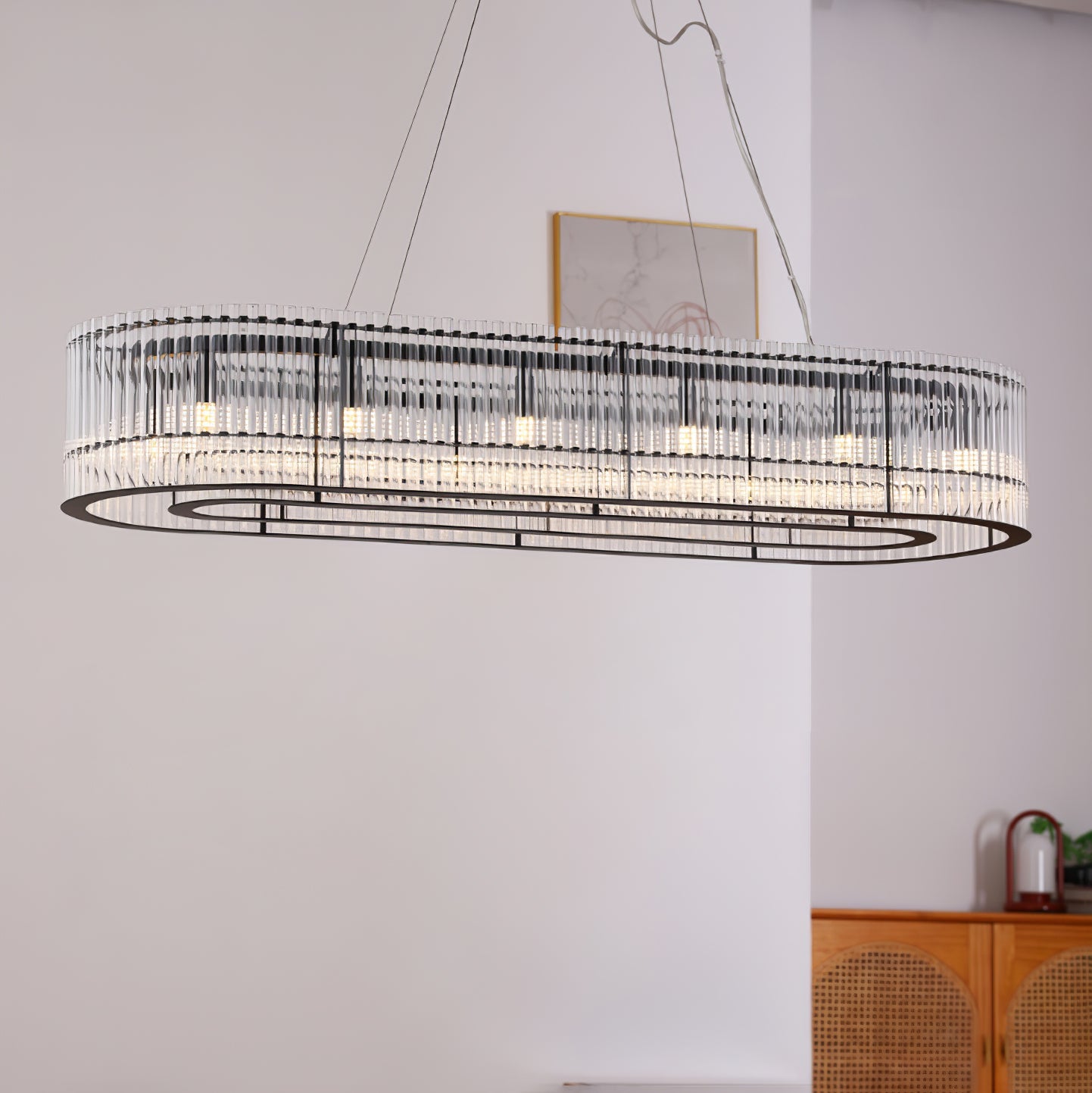 Glass Tube Ring Chandelier - Letslighting