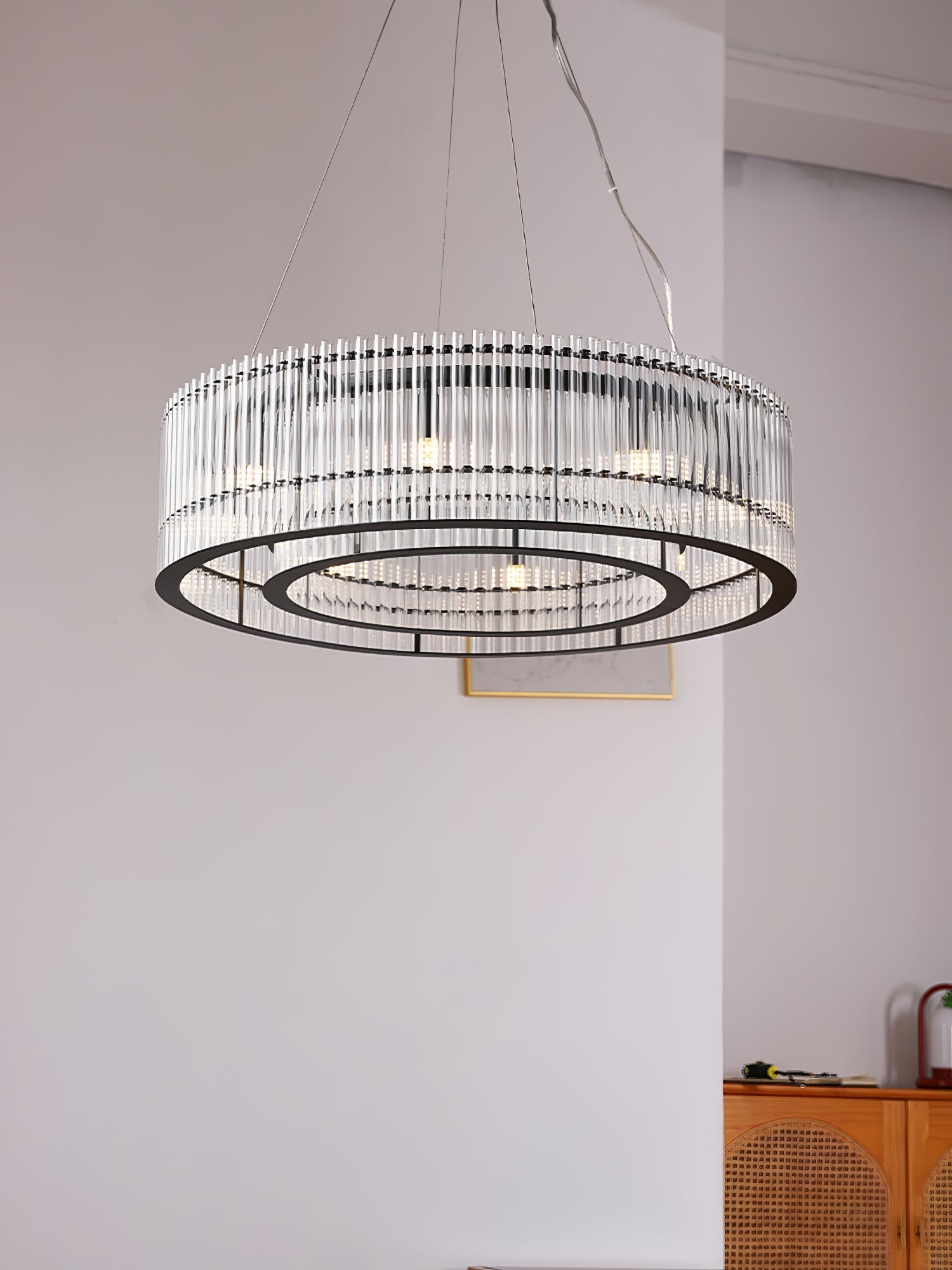 Glass Tube Ring Chandelier - Letslighting