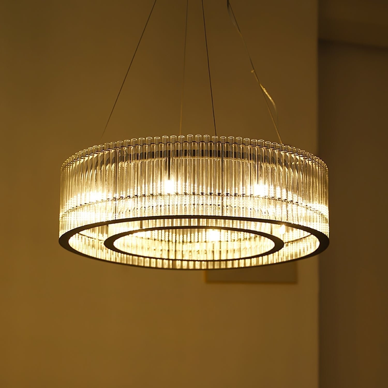 Glass Tube Ring Chandelier - Letslighting