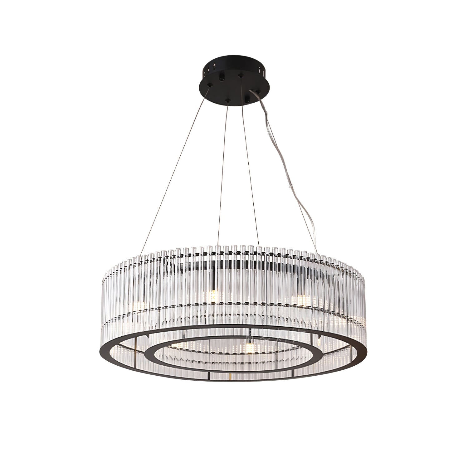 Glass Tube Ring Chandelier - Letslighting