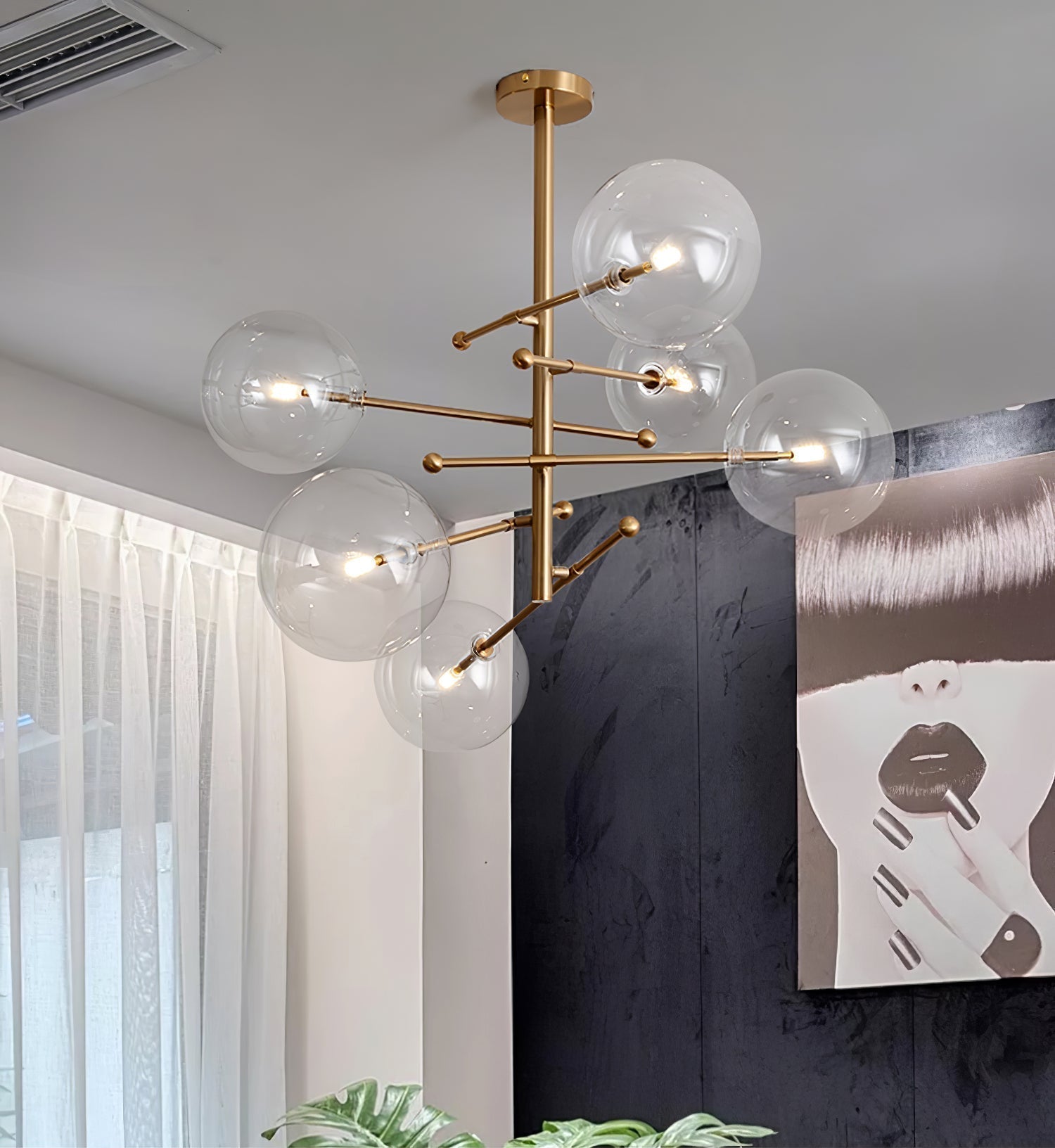 Orbit Contemporary Glass Chandelier - Letslighting