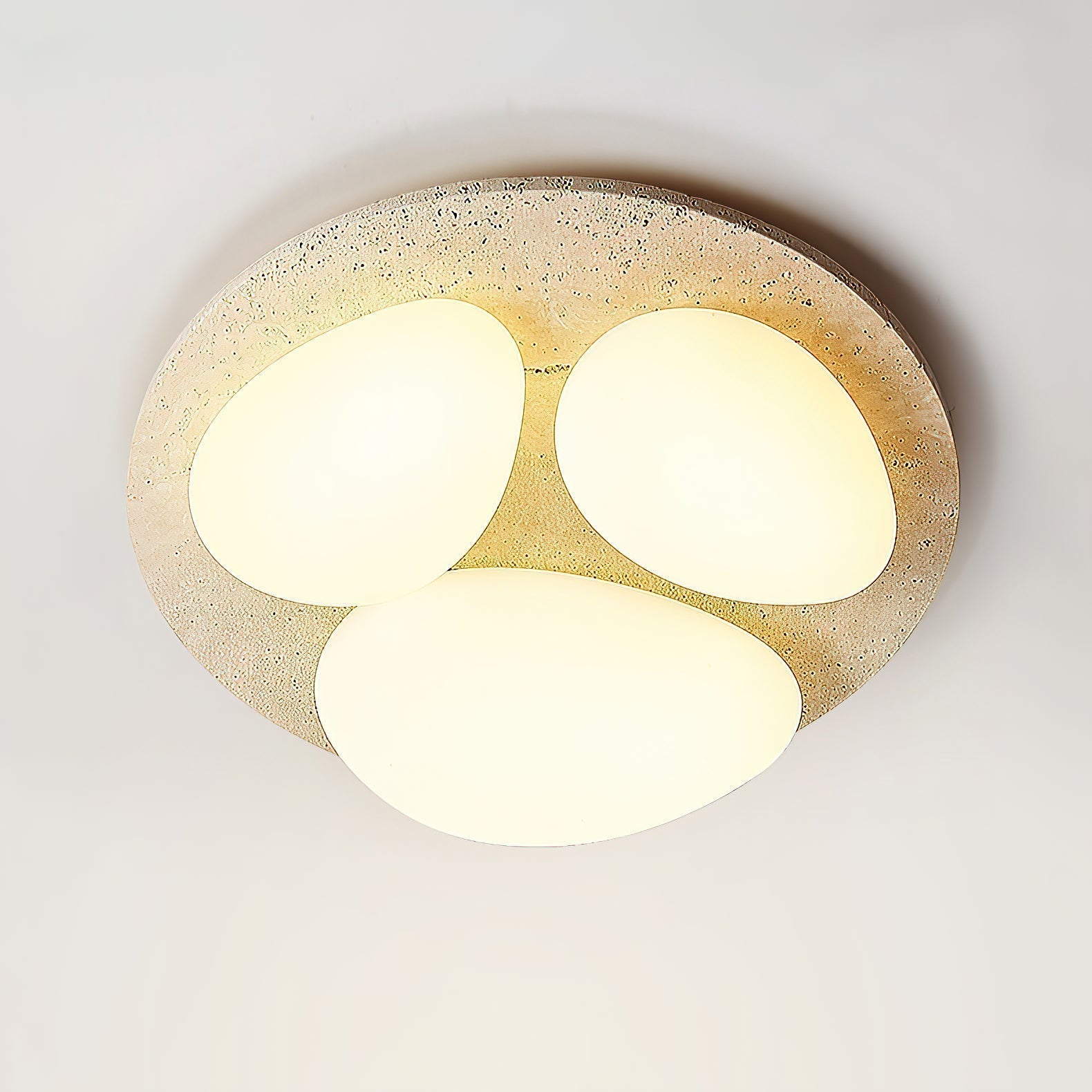 Lylaeen Modern Minimalist Travertine Plastic Ceiling Lamp - Lamp Copper