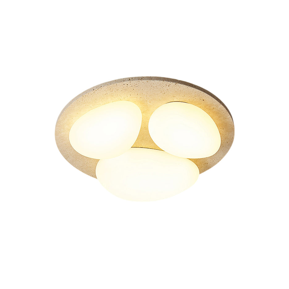 Lylaeen Modern Minimalist Travertine Plastic Ceiling Lamp - Lamp Copper