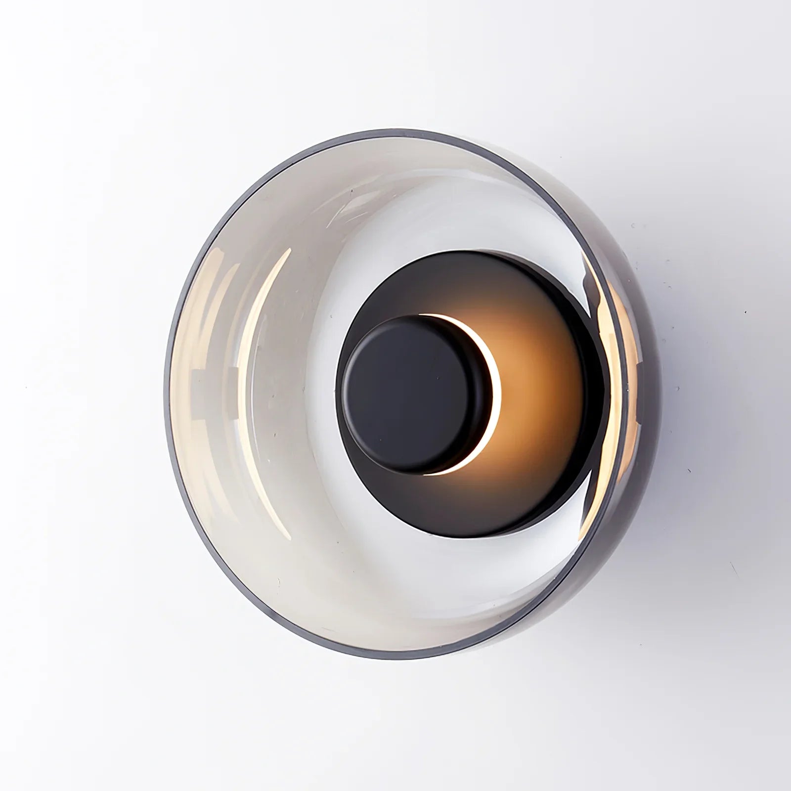 Hailie Modern Round Bowl Glass Wall Light