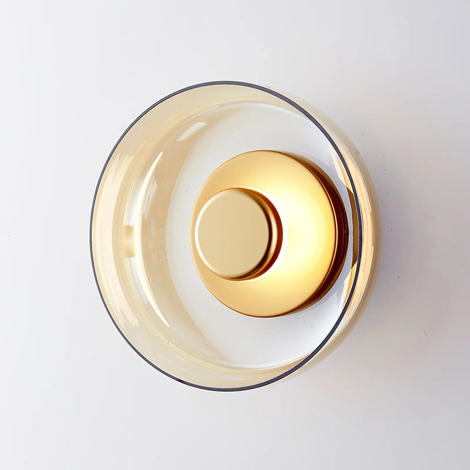 Hailie Modern Round Bowl Glass Wall Light
