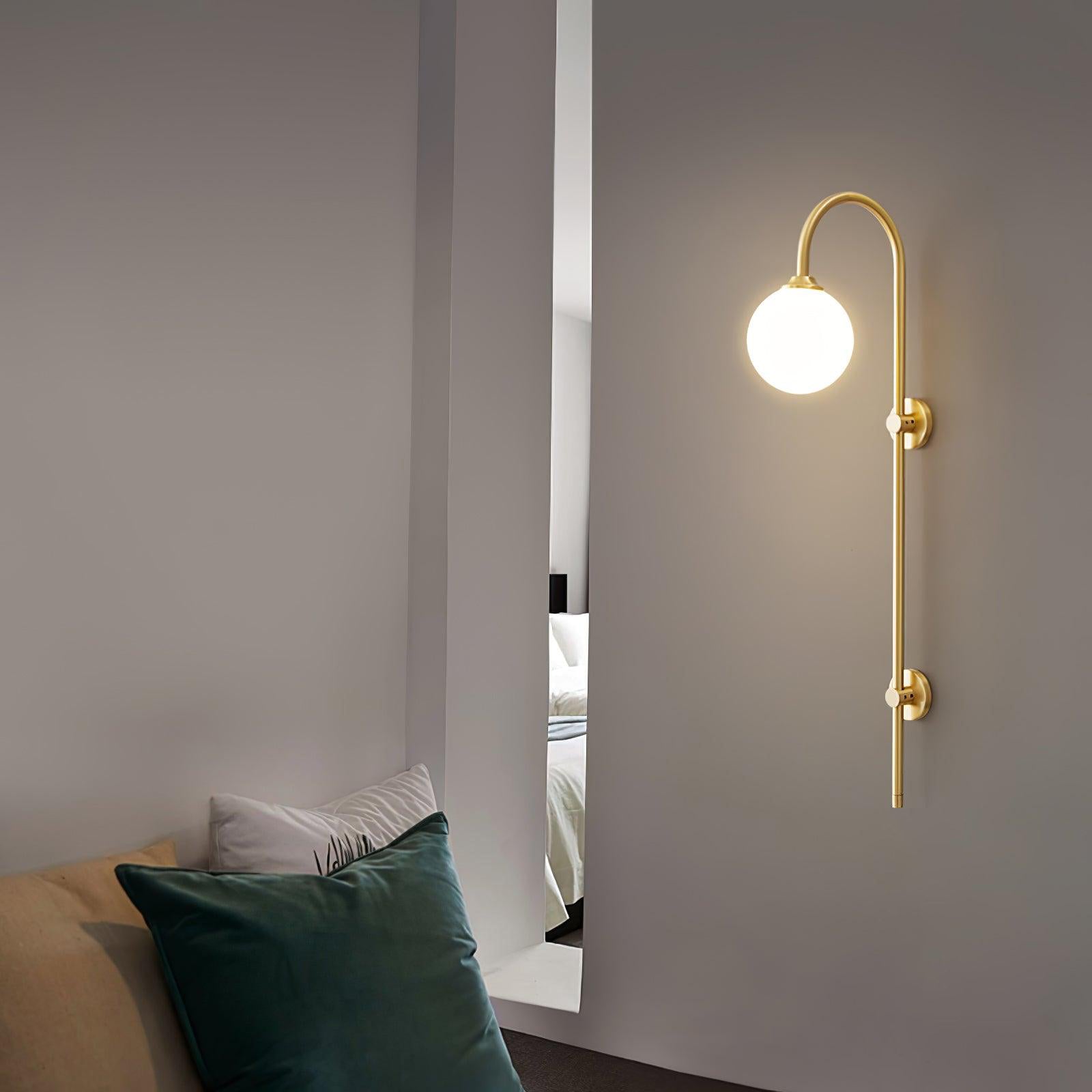 Globe Brass Wall Sconce - Letslighting