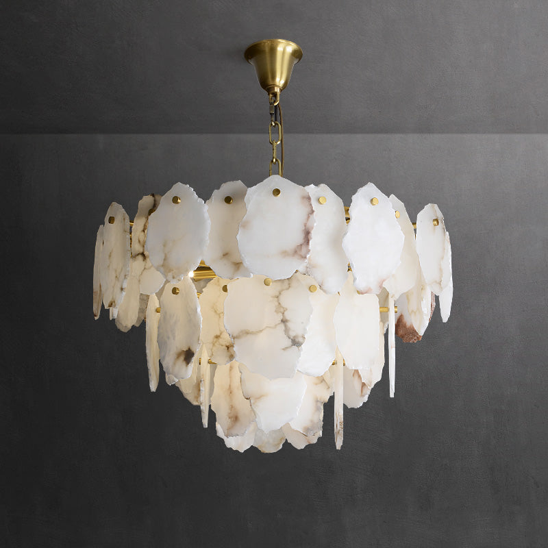Gloire Individual Creativity Brass Alabaster Chandelier - Lamp Copper