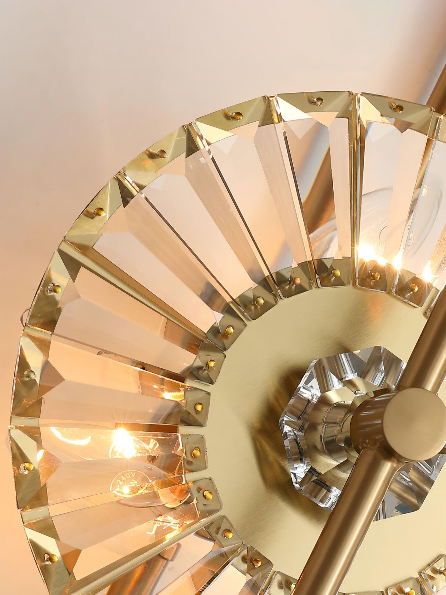 Crystal Gear Gold Wall Light - Letslighting