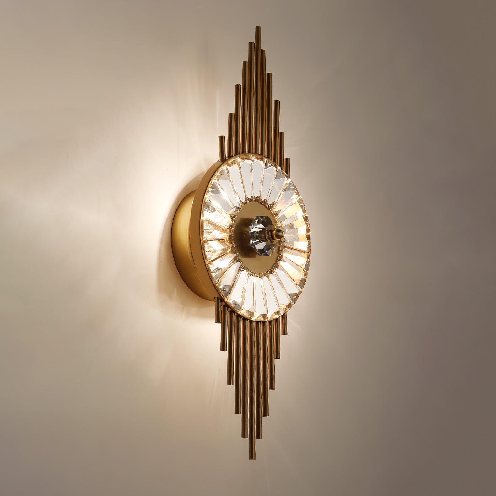 Crystal Gear Gold Wall Light - Letslighting
