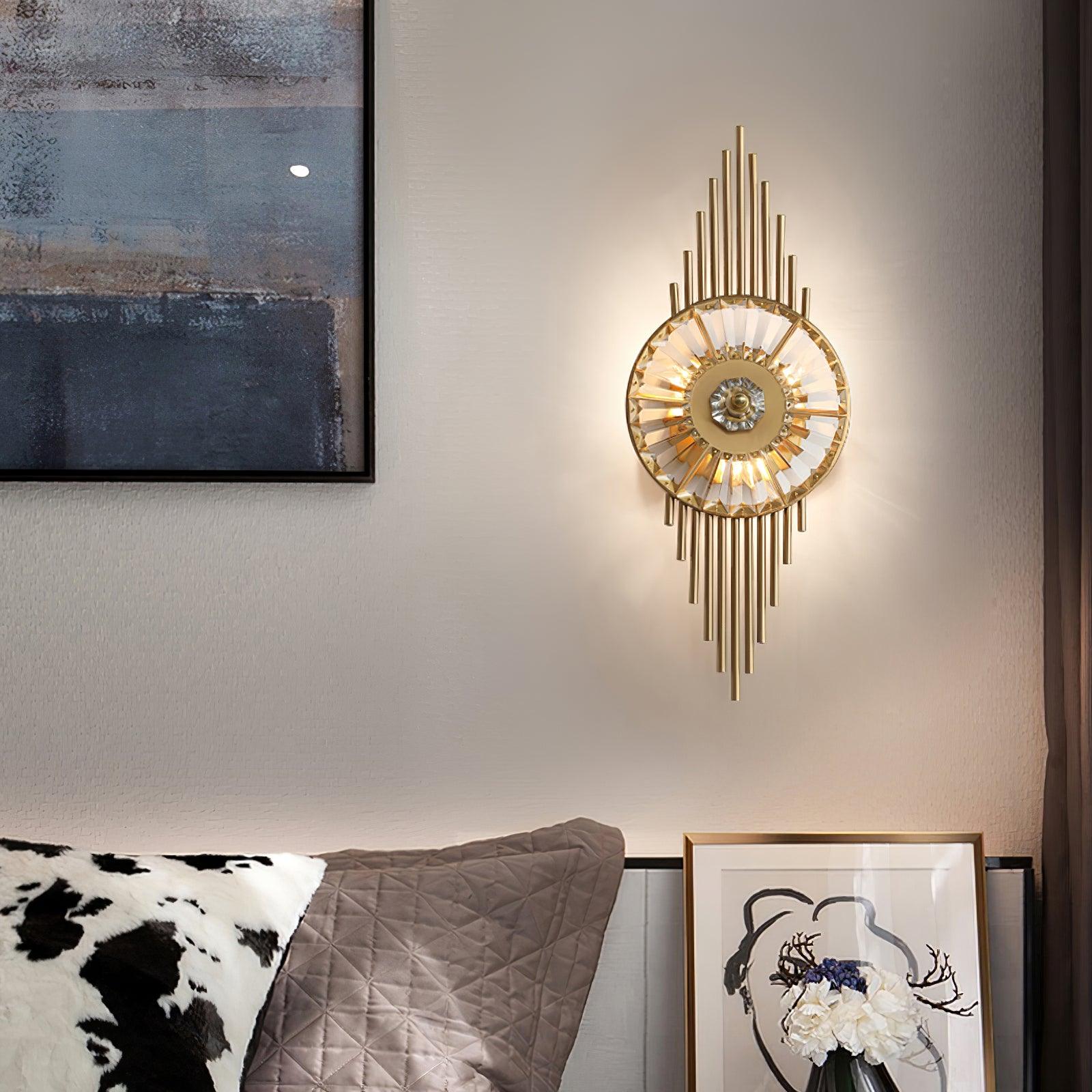Crystal Gear Gold Wall Light - Letslighting