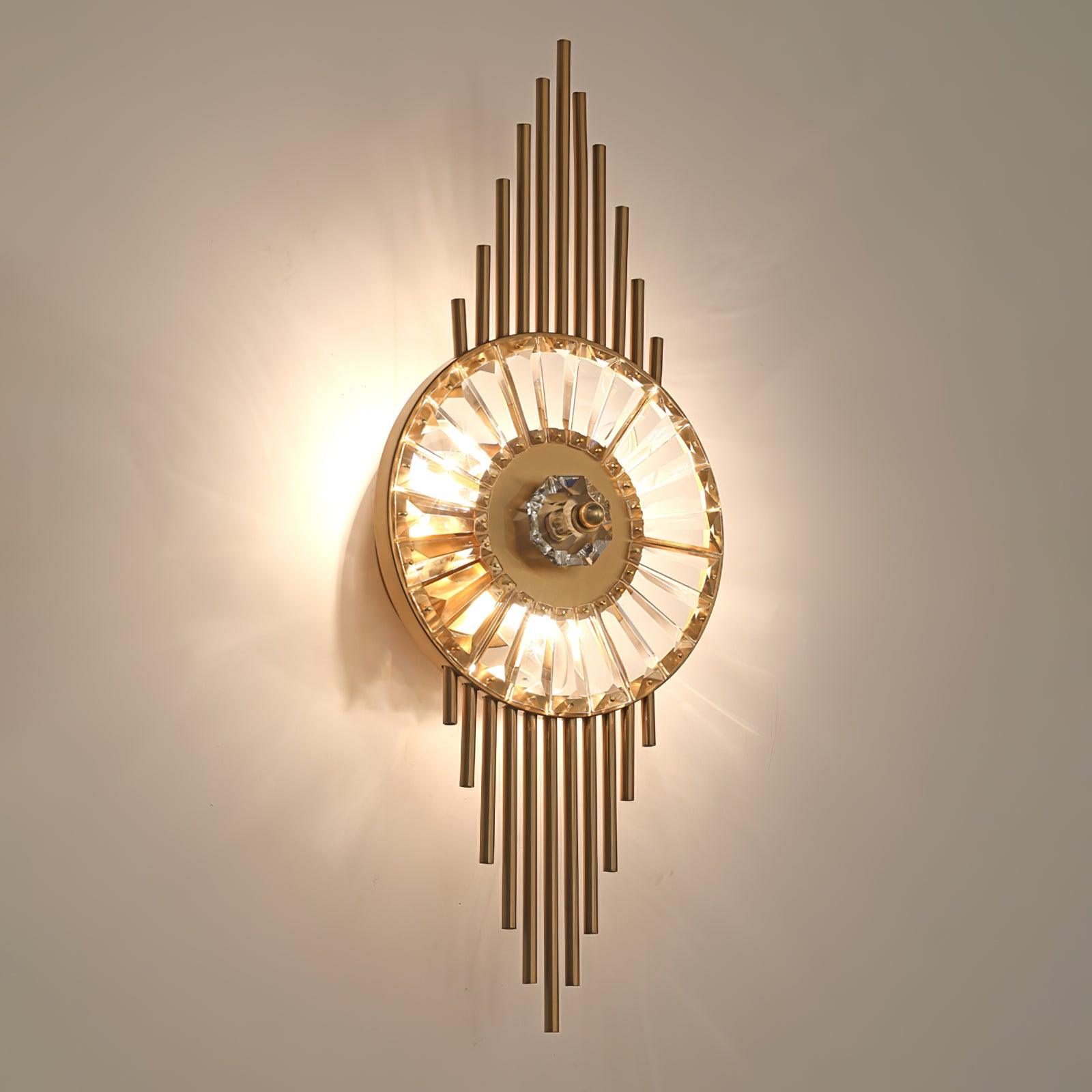 Crystal Gear Gold Wall Light - Letslighting