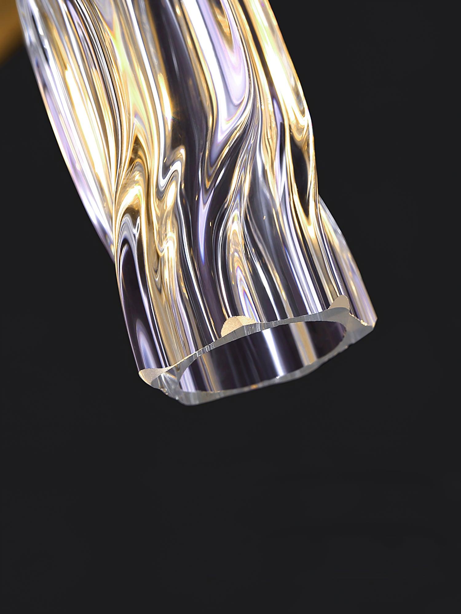 Gold & Clear Rod Chandelier - Letslighting