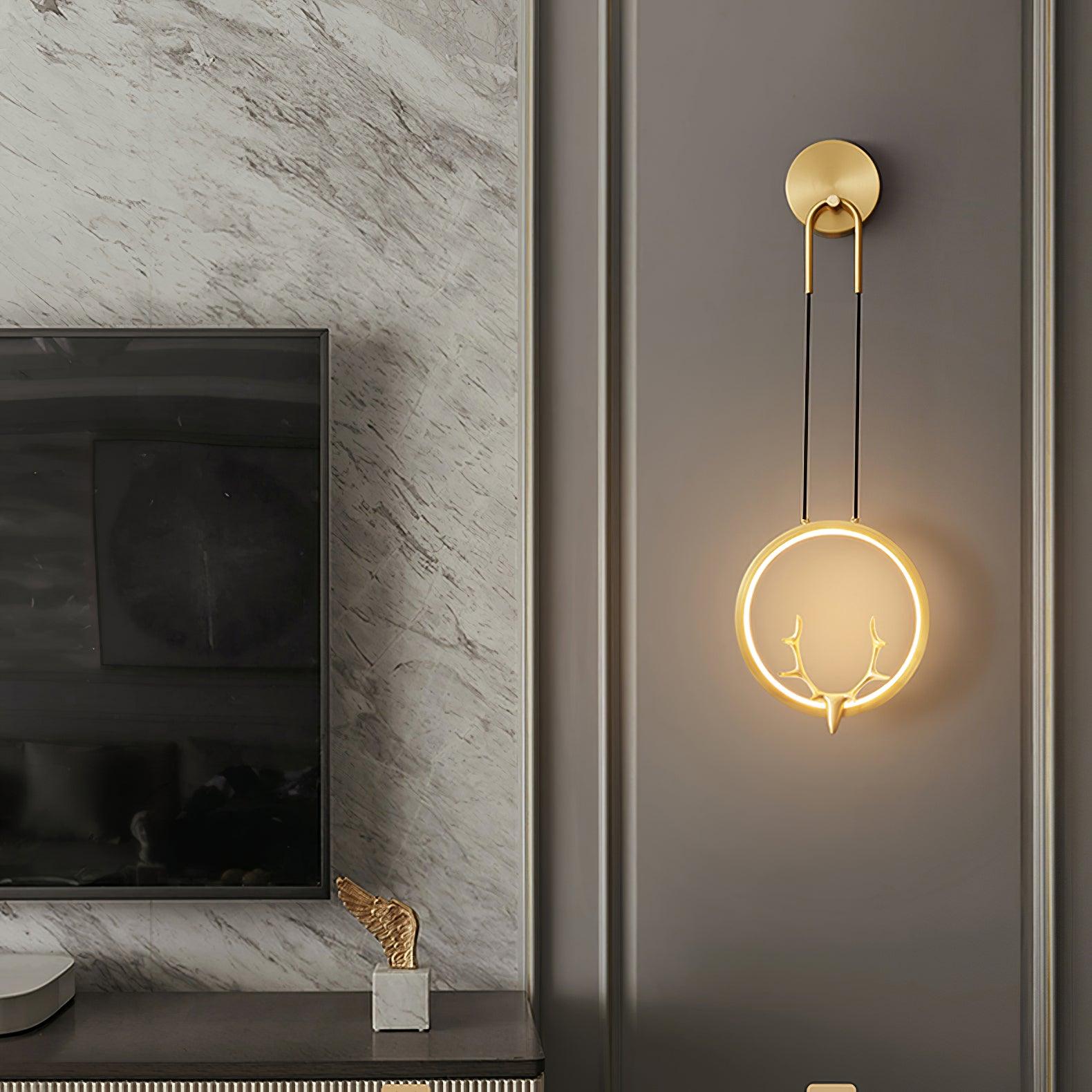 Golden Antler Wall Light - Letslighting