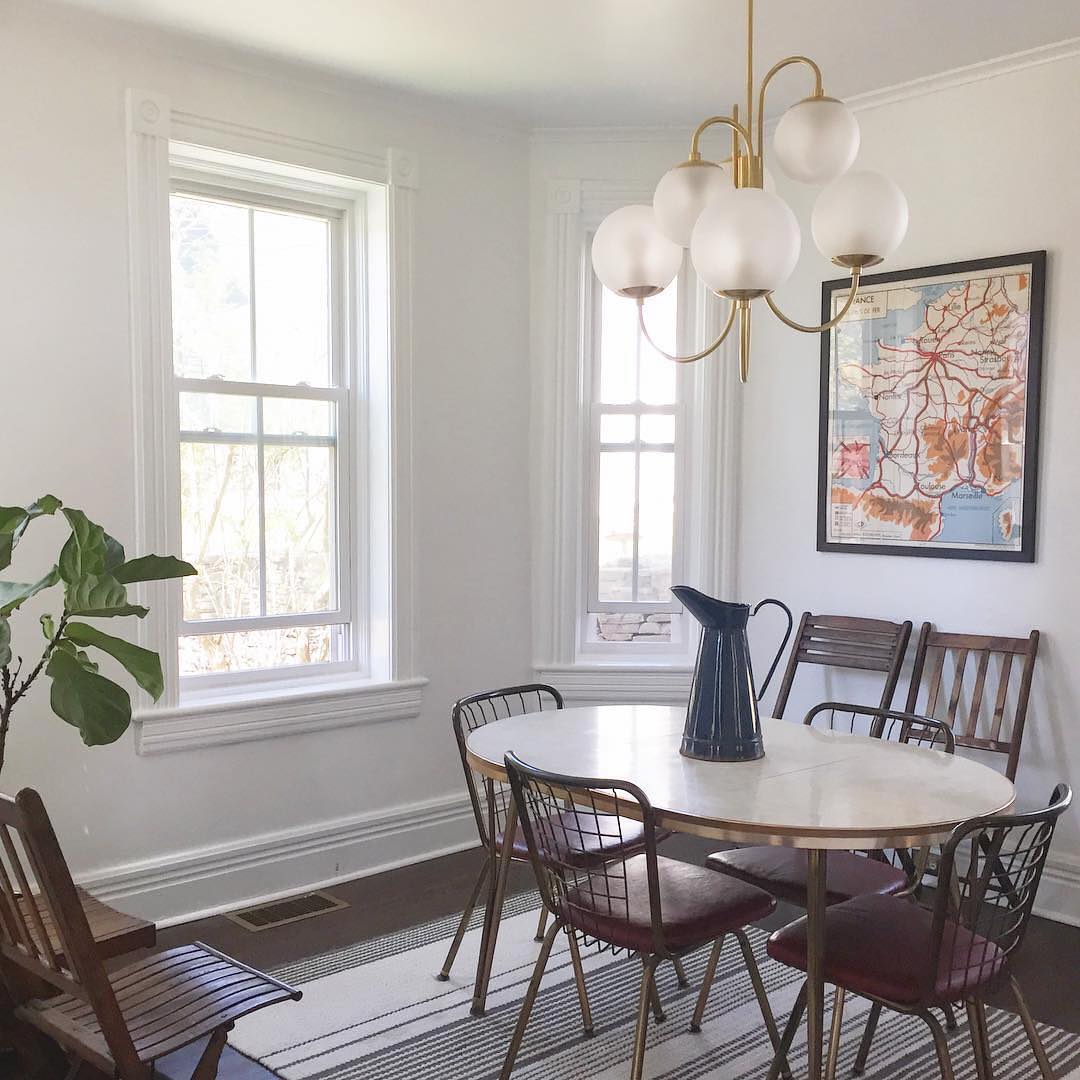 Zathaor Individual Creativity Metal Glass Chandelier - Lamp Copper