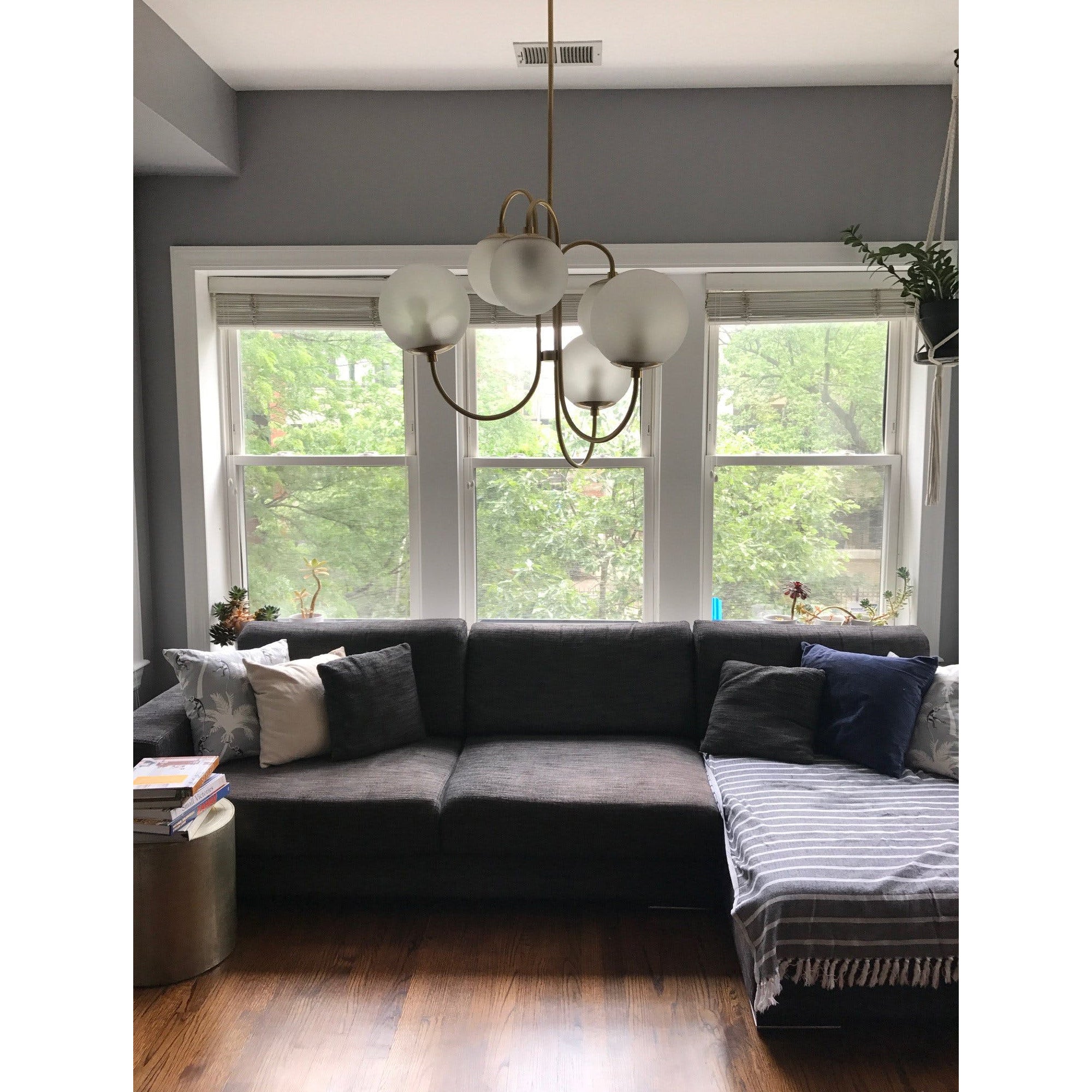 Zathaor Individual Creativity Metal Glass Chandelier - Lamp Copper