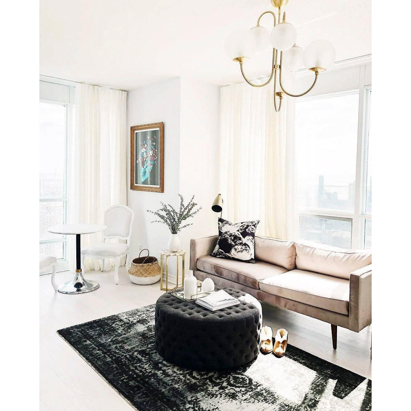 Zathaor Individual Creativity Metal Glass Chandelier - Lamp Copper