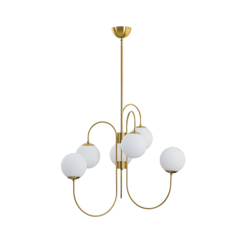 Zathaor Individual Creativity Metal Glass Chandelier - Lamp Copper