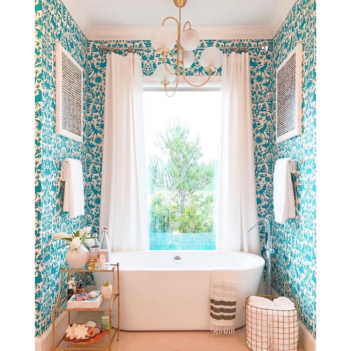 Zathaor Individual Creativity Metal Glass Chandelier - Lamp Copper