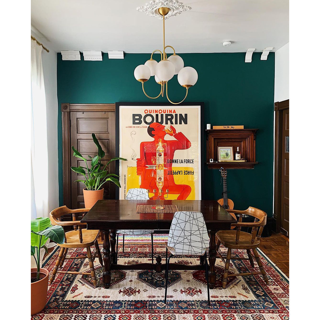 Zathaor Individual Creativity Metal Glass Chandelier - Lamp Copper