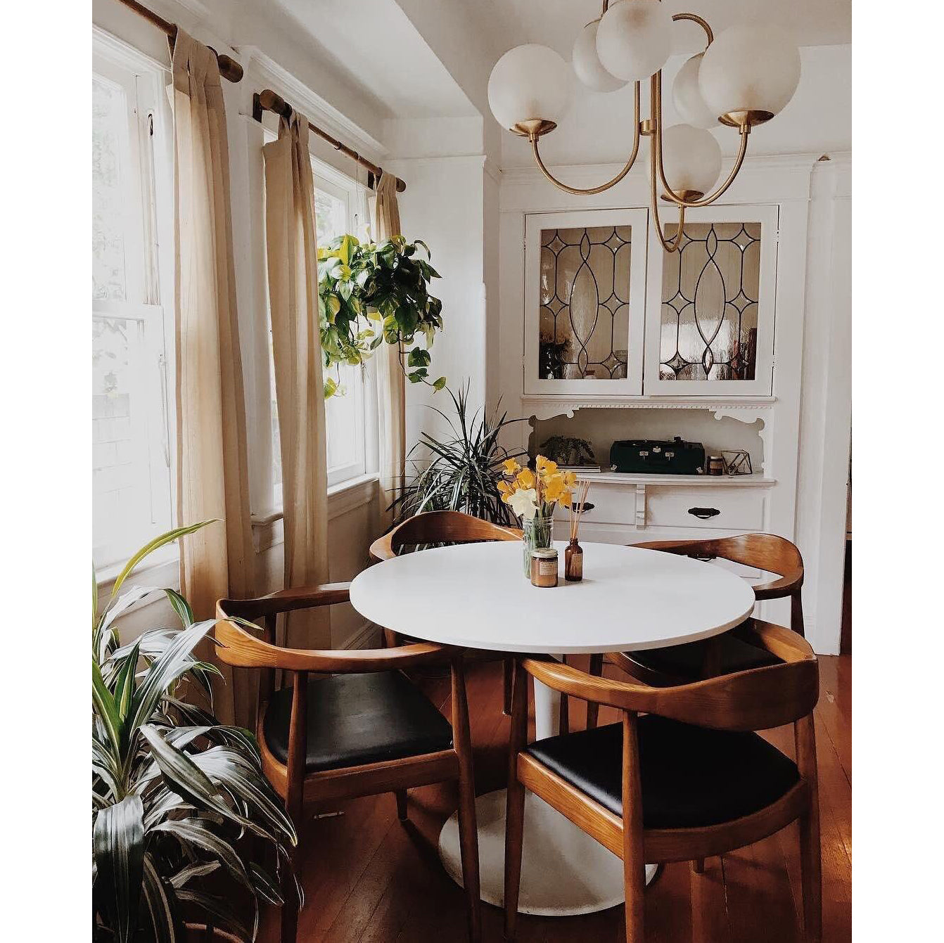 Zathaor Individual Creativity Metal Glass Chandelier - Lamp Copper