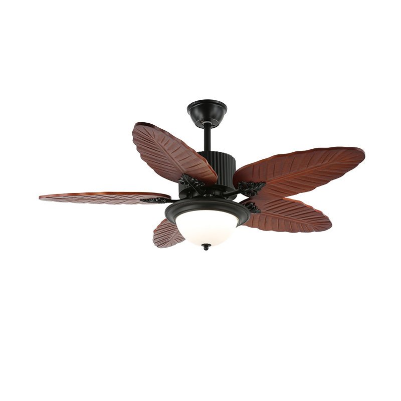 Ventilador de Techo Virella Tropical de Madera y Cristal con Luz