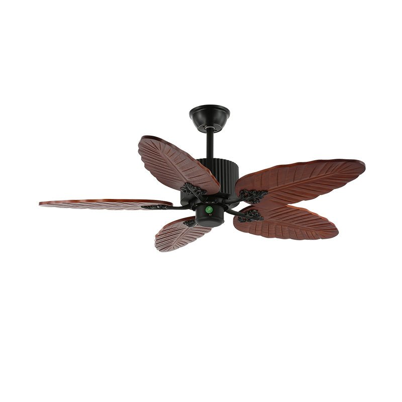Ventilador de Techo Virella Tropical de Madera y Cristal con Luz