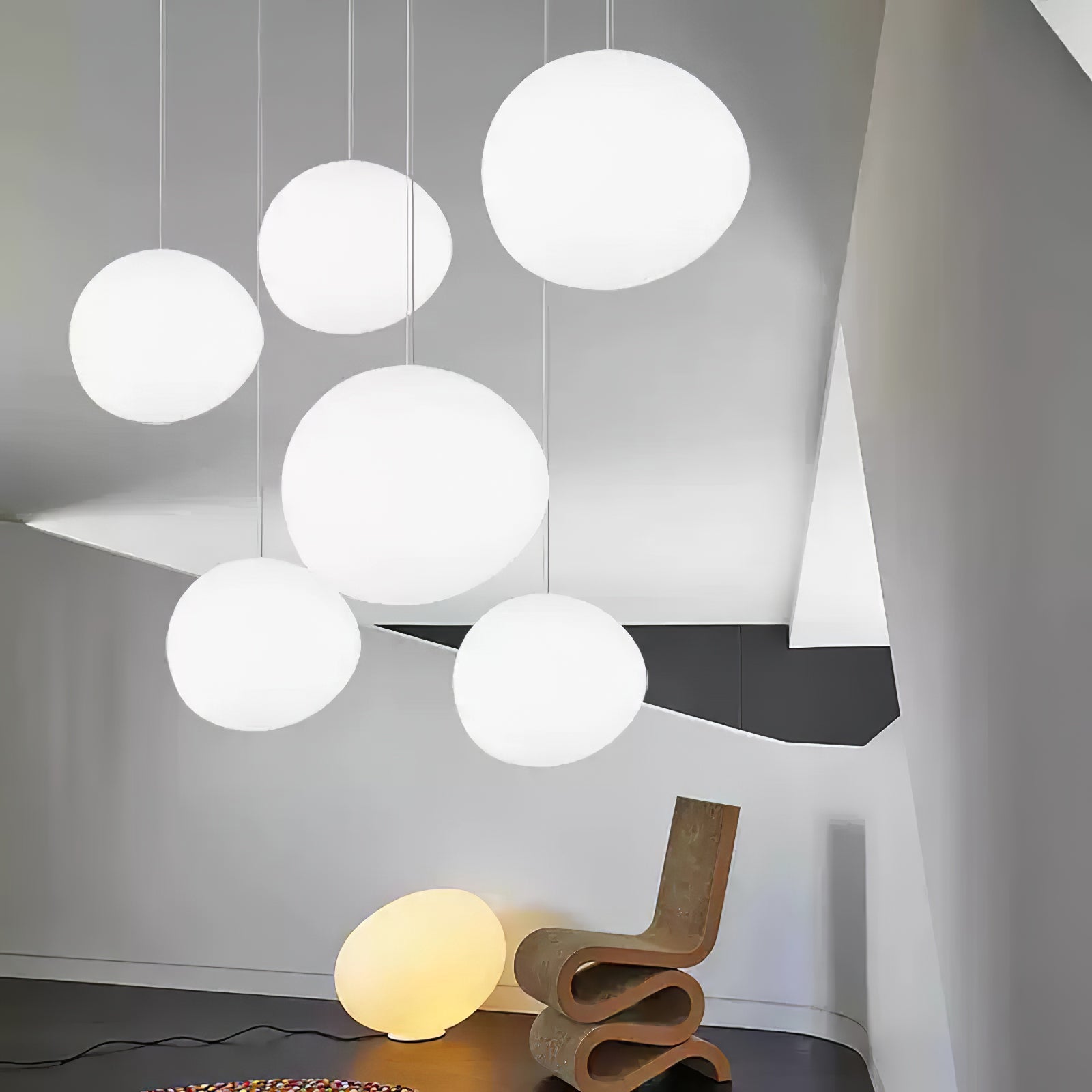Gregg Stone Shape Glass Pendant Light - Letslighting